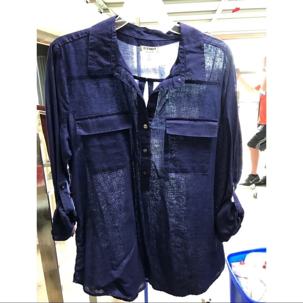 Old Navy linen button up shirt